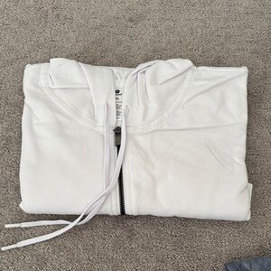 90 Degree By Reflex Light Gray Zip-Up Hoodie